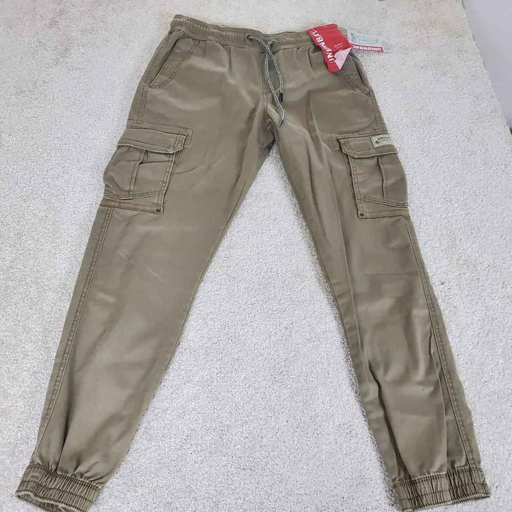 Unionbay CargoJogger Pants Men's Small Khaki Tan Pull-On